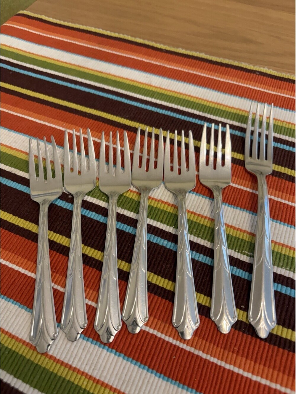 Ecko KENILWORTH Stainless Flatware  6 Salad Forks 1 Dinner Fork Made In USA